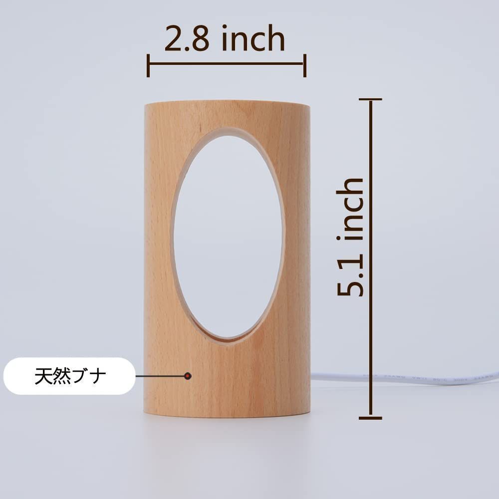 LEDの木製の電気スタンド、寝室のベッドサイドのナイトライト