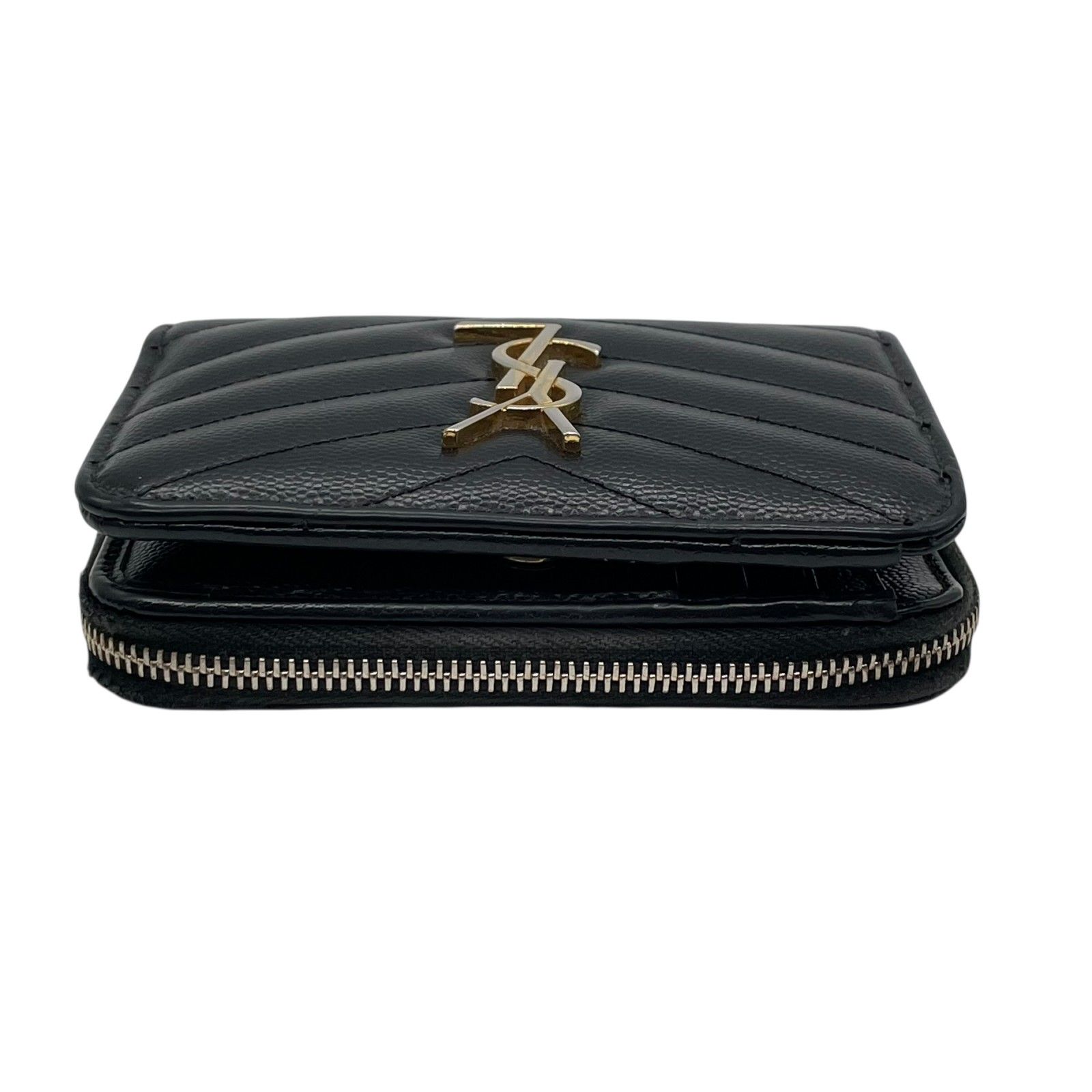サンローランパリ コンパクトウォレット 折り財布 黒 YSL