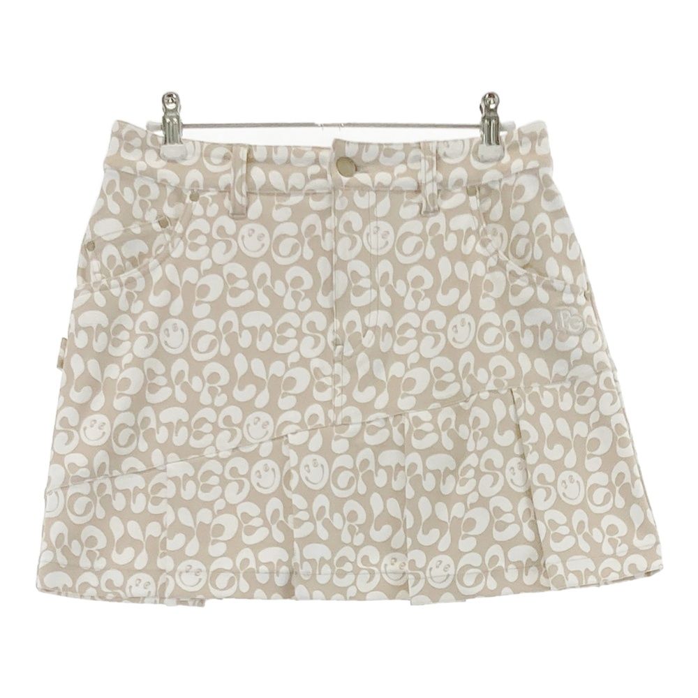 サイズ 0 PEARLY GATES パーリーゲイツ 2025年モデル プリーツスカート 総柄 ベージュ系 240101436426 ゴルフウェア レディース ストスト