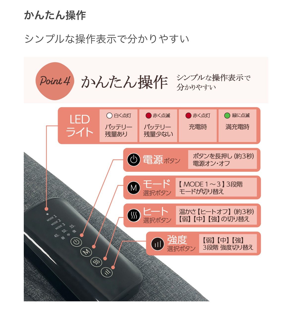 ふくらはぎOSC-GY01コードレスマッサージ機