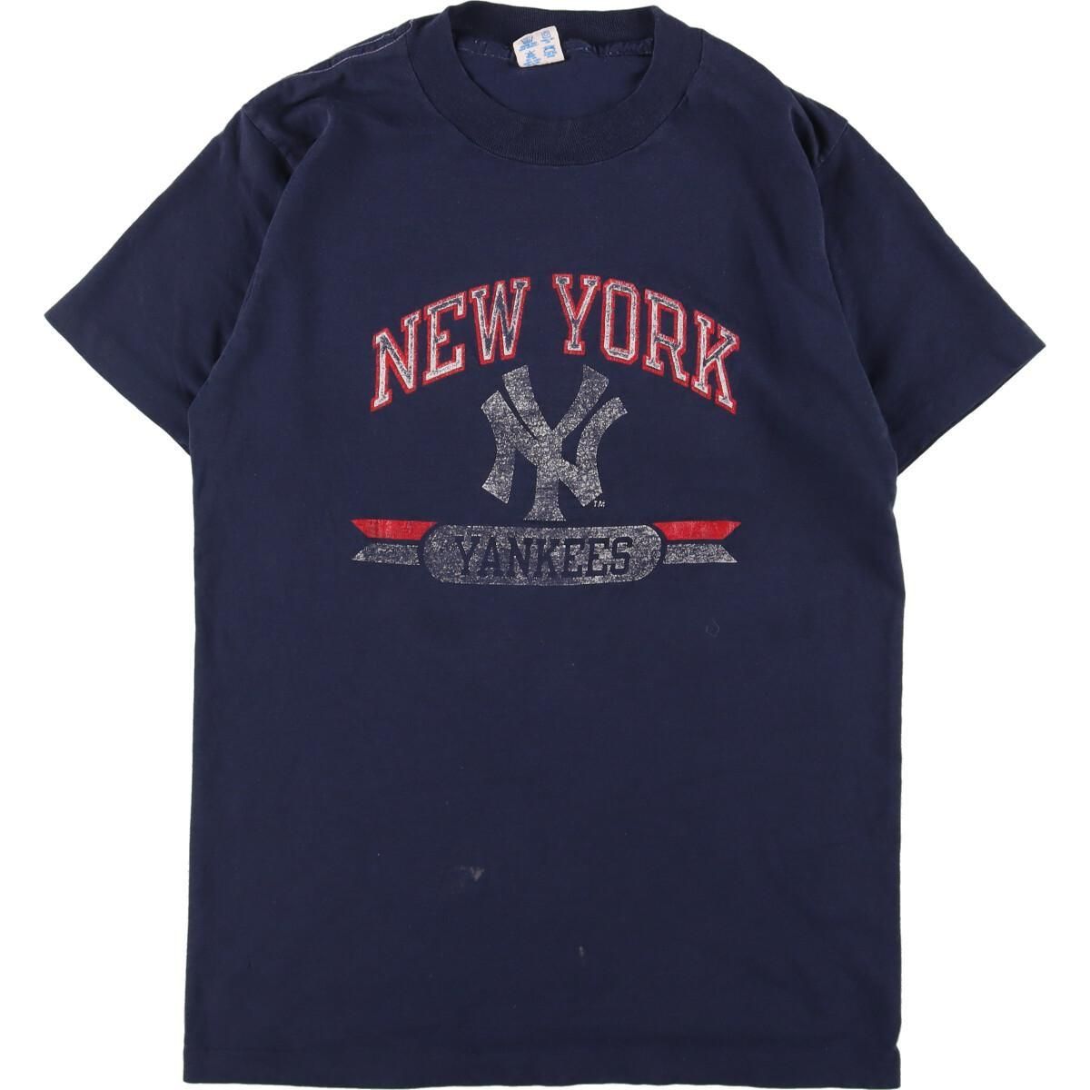 古着 80年代 チャンピオン Champion トリコタグ MLB NEW YORK YANKEES ニューヨークヤンキース スポーツプリントTシャツ  USA製 レディースM ヴィンテージ /eaa324608
