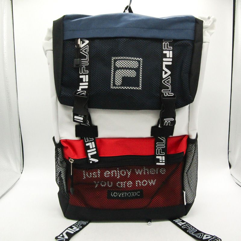 ラブトキシック リュックサック デイパック 未使用 鞄カバン FILAコラボ ブランド キッズ 女の子用 トリコロール LOVETOXIC 【中古】