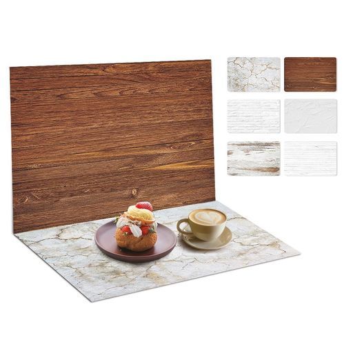 Hemmotop撮影背景シート42x32cm6枚6柄両面違う図柄同じ柄2枚デザイン