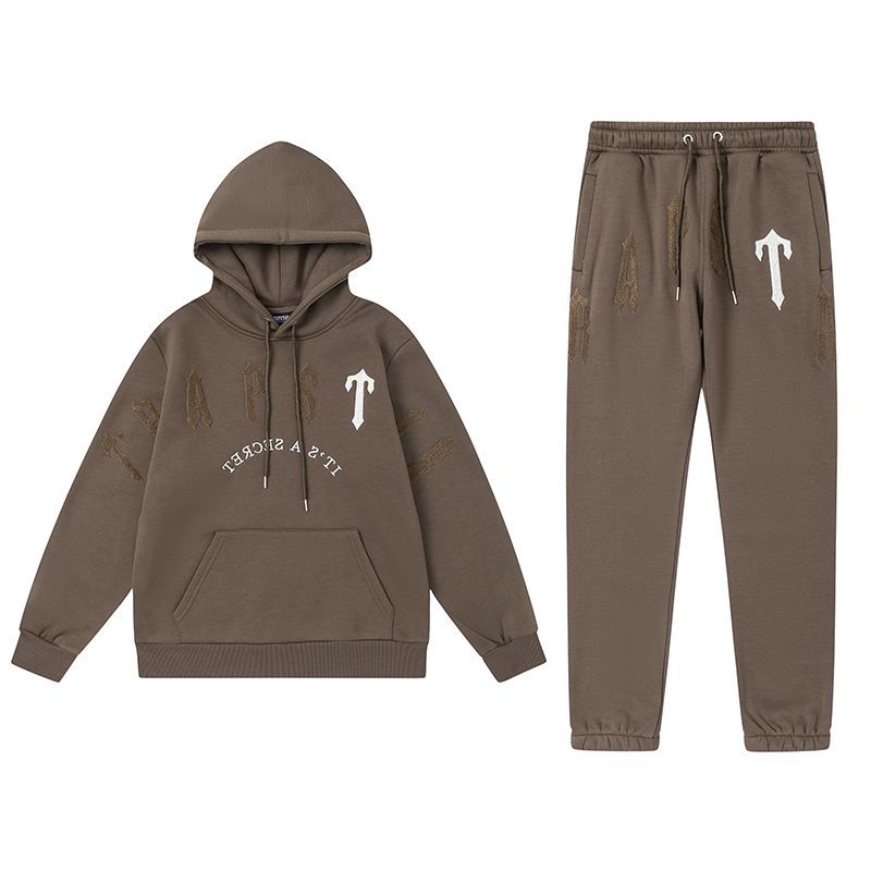 大人気 Trapstar ファッション トラップスター セットアップ パーカー ドライハンド フリーススウェットパンツ 裏起毛 カンガルーポケットトレーナー トップス メンズレディース スウエット 