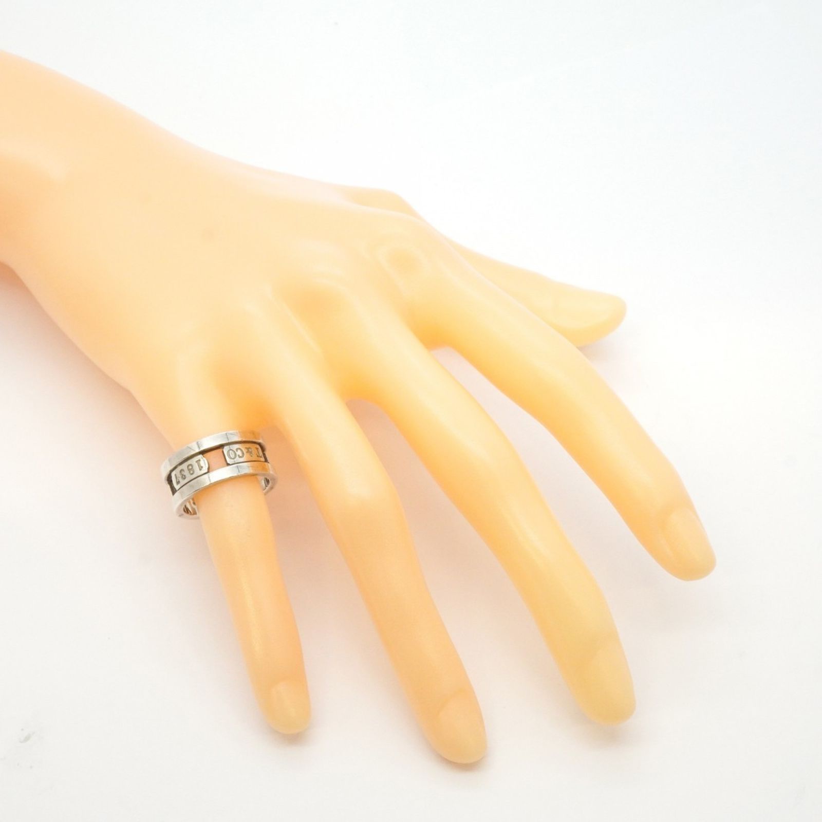 【極美品】ティファニー　エレメントリング　14号 箱、巾着袋付属　シルバー925 極美品】ティファニー エレメントリング 14号 箱、巾着袋付属