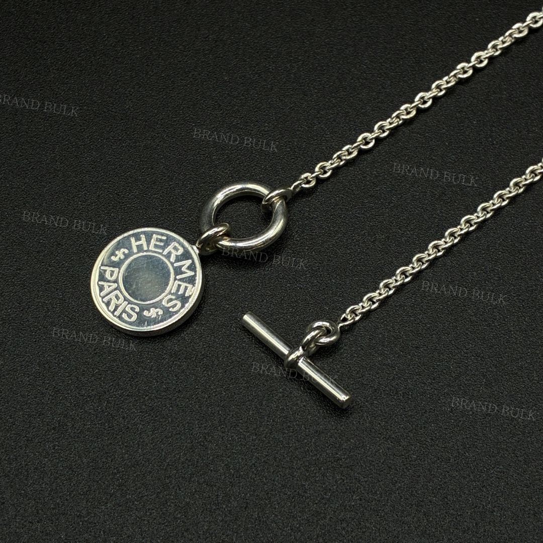【極美品】HERMES アミュレット H エクスリブリス セリエ ネックレス 極美品】HERMES アミュレット H エクスリブリス セリエ ネックレス