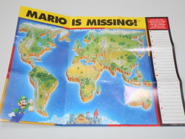 SFC☆MARIO IS MISSING SNES 海外版 北米版 マップ付 端子清掃済☆箱付 