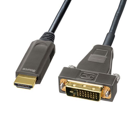 サンワサプライ HDMI-DVI AOC 光ファイバ ケーブル 10m KM-HD21-FB100