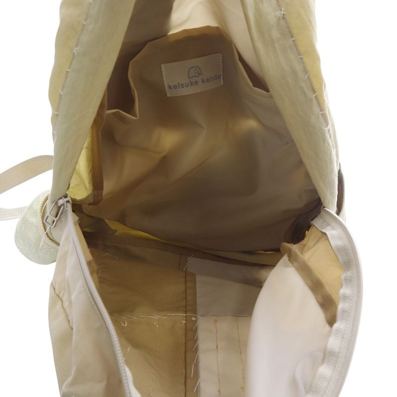 keisuke kanda ナイロン ステッチ リュックべージュ