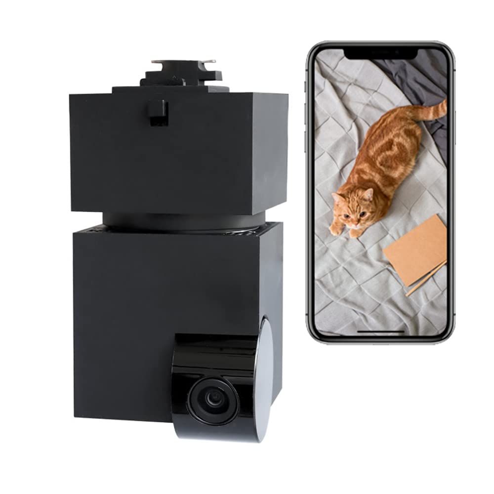 エジソンスマート ダクトレール用の見守りカメラ CUBE ダクトレール変換プラグセット ブラック Alexa対応 双方向音声 モーション検知 録画機能あり 防犯カメラ ペットカメラ 屋内カメラ DWC-CUBEBK DWC-TT001BLK