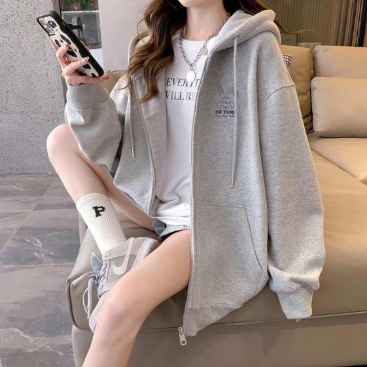 ルームウェア レディース パーカー 部屋着 ゆったり オシャレ 可愛い 長袖 フーディー フード付き(ホワイト,  XL) osharewalker ルームウェア フーディ パーカー レディース