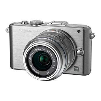 【美品】OLYMPUS PEN シルバーミラーレス一眼カメラ 中古】OLYMPUS ミラーレス一眼 PEN mini E-PM1 レンズキット シルバー