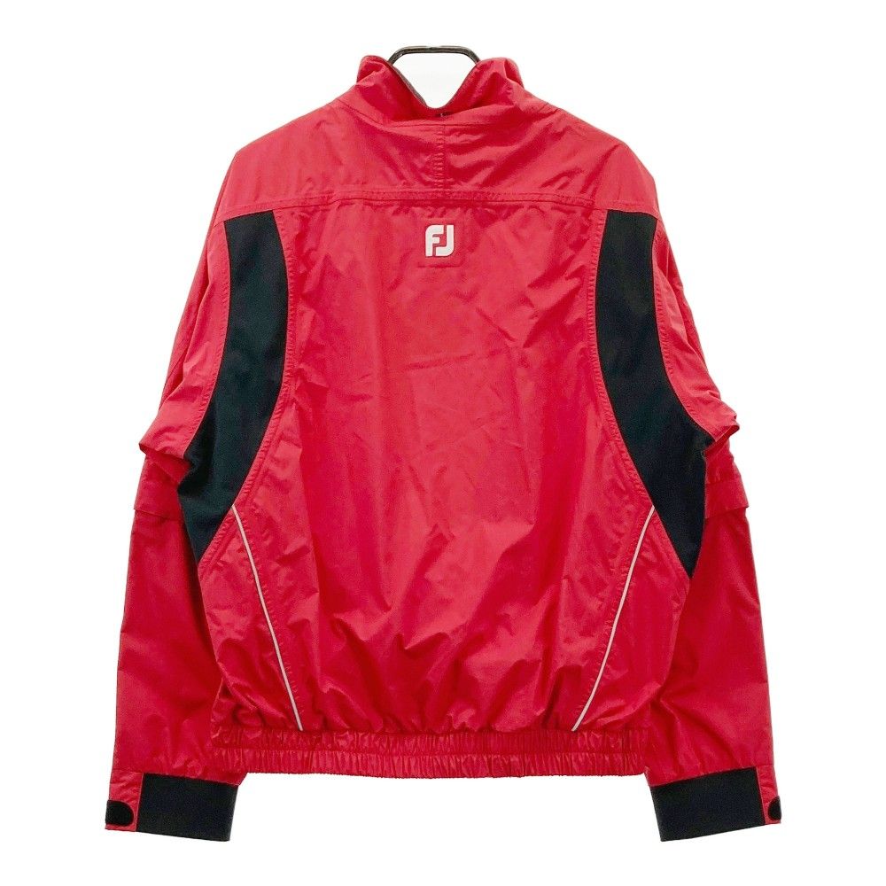 フットジョイ レインウェア上下セット レッド×黒 2WAYジャケット×パンツ 袖着脱可 DRYJOYS メンズ S ゴルフウェア  FootJoy（超美品）／60%OFF価格