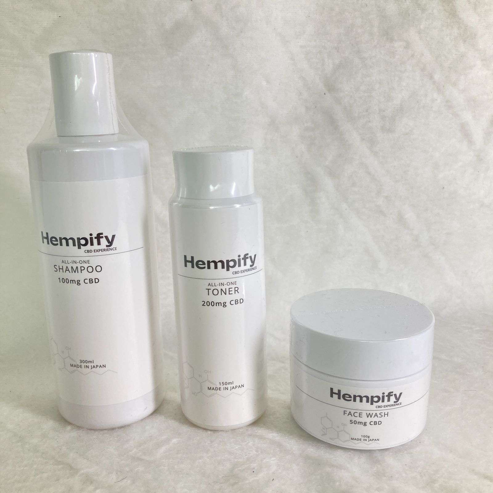 Hempify　ヘンピファイ　オールインワンシャンプー  オールインワン化粧水　フェイスウォッシュ　3点セット