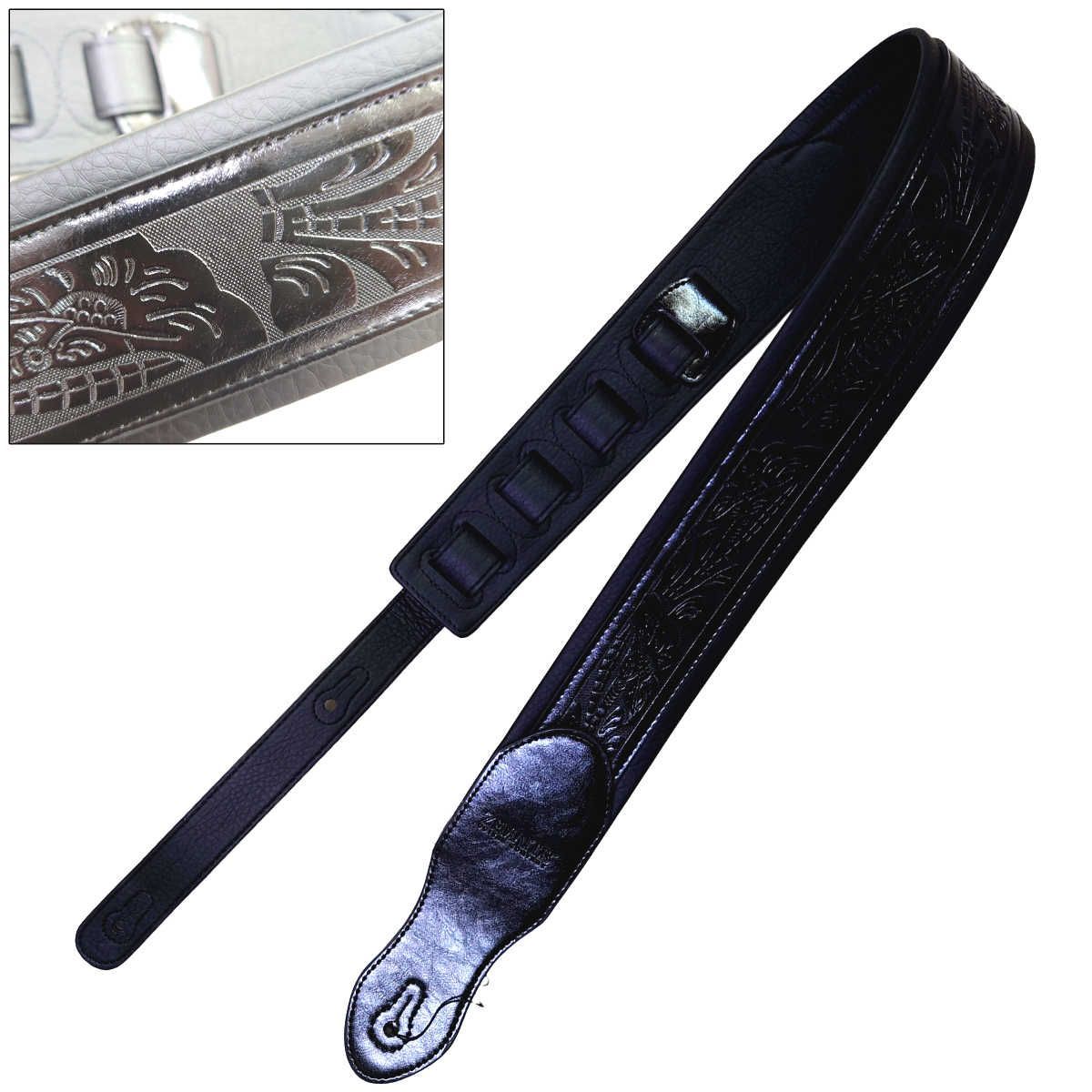 ZEMAITIS ゼマイティス ギターストラップ Embossed Leather Strap メタルフロントの彫金デザインのようなエンボス加工を施したギターストラップ