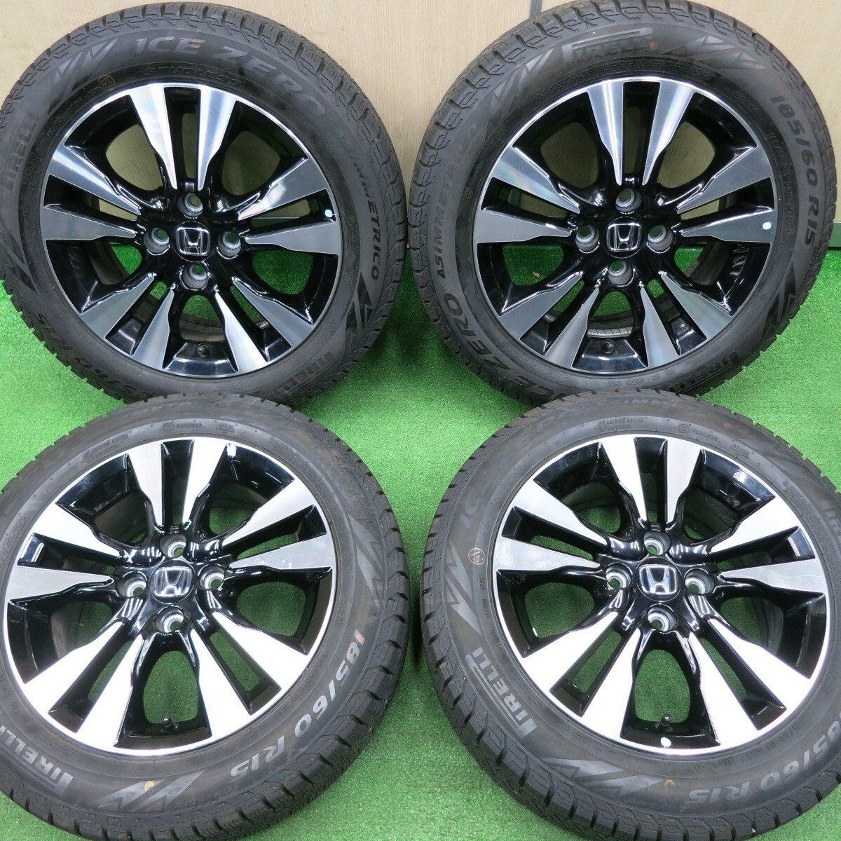 22年 ホンダ GP7 フィット シャトル 純正 185|60R15 スタッドレス ピレリ アシンメトリコ PCD100|4H 4113003NJス