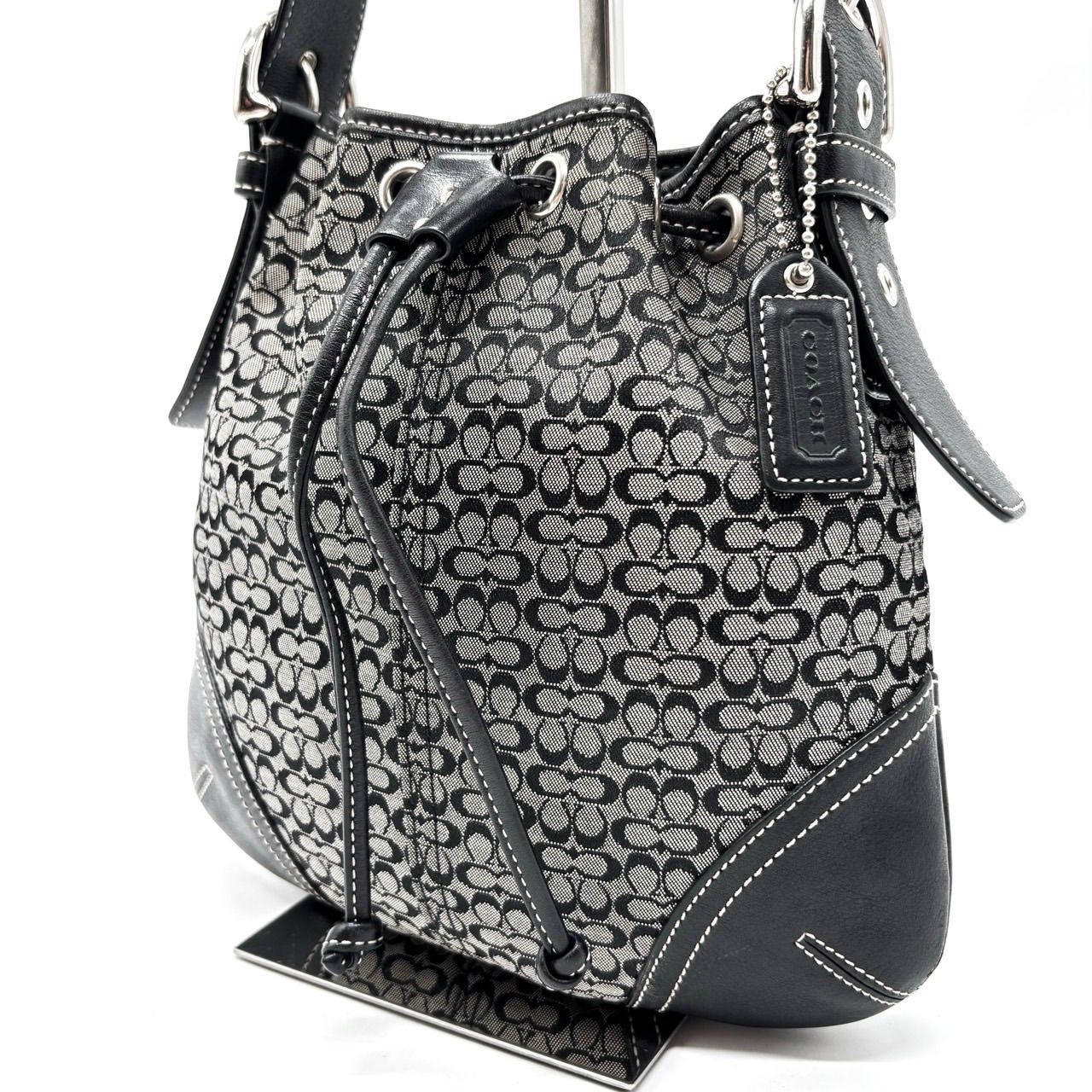 ✨美品✨ COACH コーチ ショルダーバッグ トートバッグ 巾着 バックル 