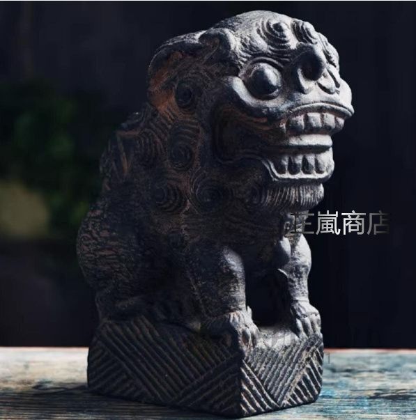 中国 ライオン 狛犬 1匹 茶寵 茶置物 鎮紙 茶道 置物 中国美術 装飾 収蔵コレクション