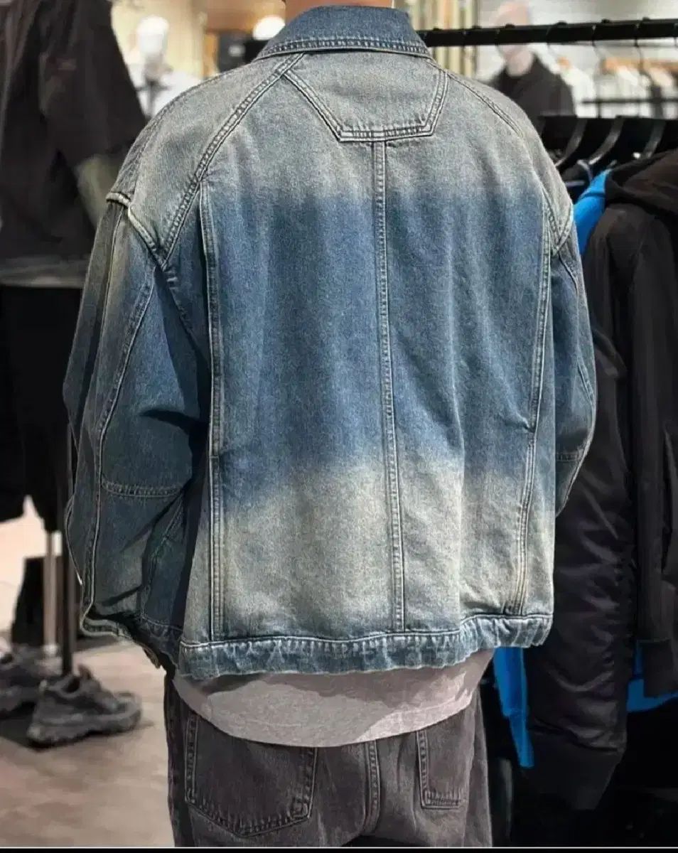 Juun.J ジュンジェイ デニム アウトUP ポケット ジップアップ シャツ 46 サイズ KANDAIZUMI_COM