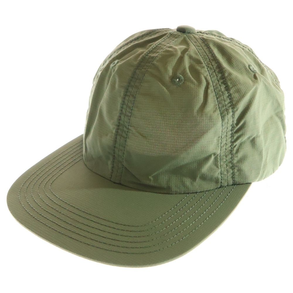 NO BRAND ノーブランド OVY Nylon Rip Stop Shirring 6Panel Cap オヴィー ナイロンリップストップ ジェットキャップ 帽子 カーキ