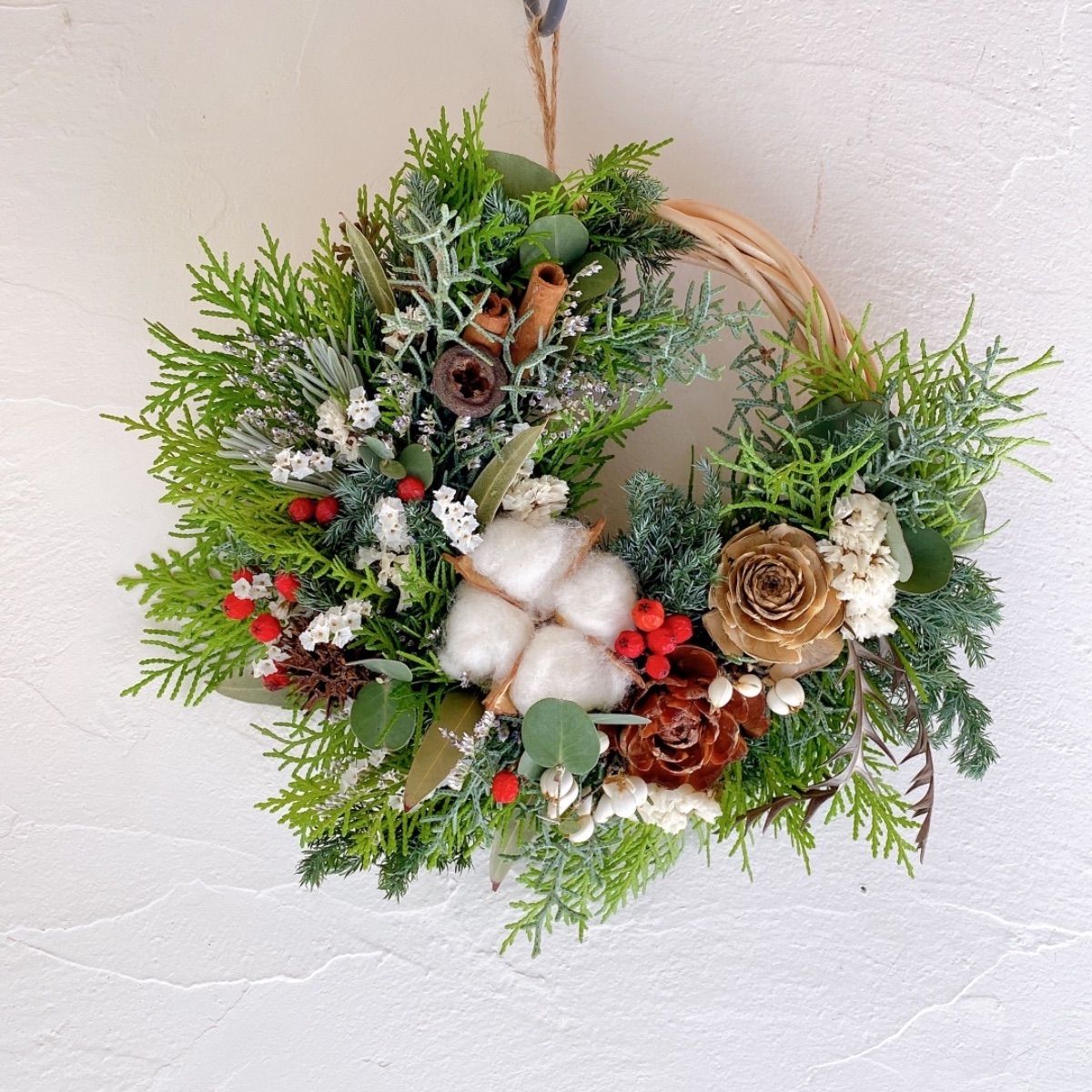 森の香り漂う green クリスマス リース ドライフラワー 57 森の香り