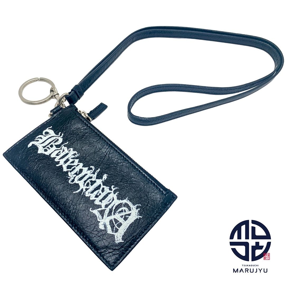 BALENCIAGA バレンシアガ ネックストラップ付き カード&コインケース  