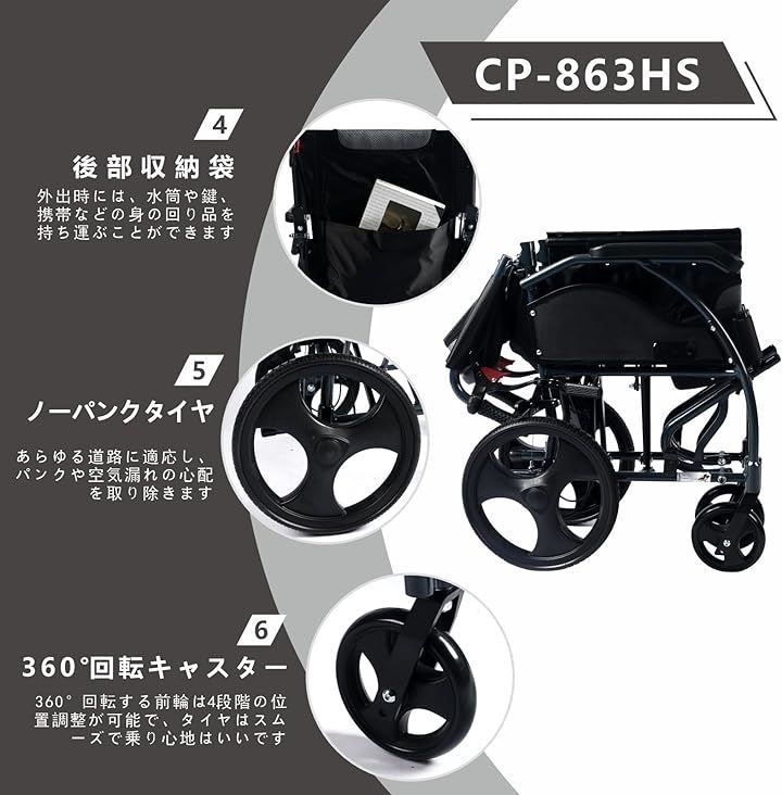 背折れタイプ 車イス