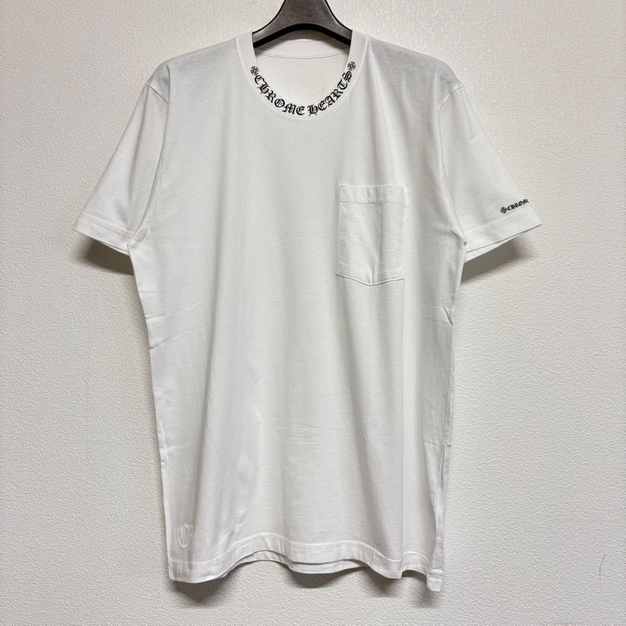 CHROME HEARTS クロムハーツ Neck Logo ネックロゴ 白 ホワイト 半袖 T 