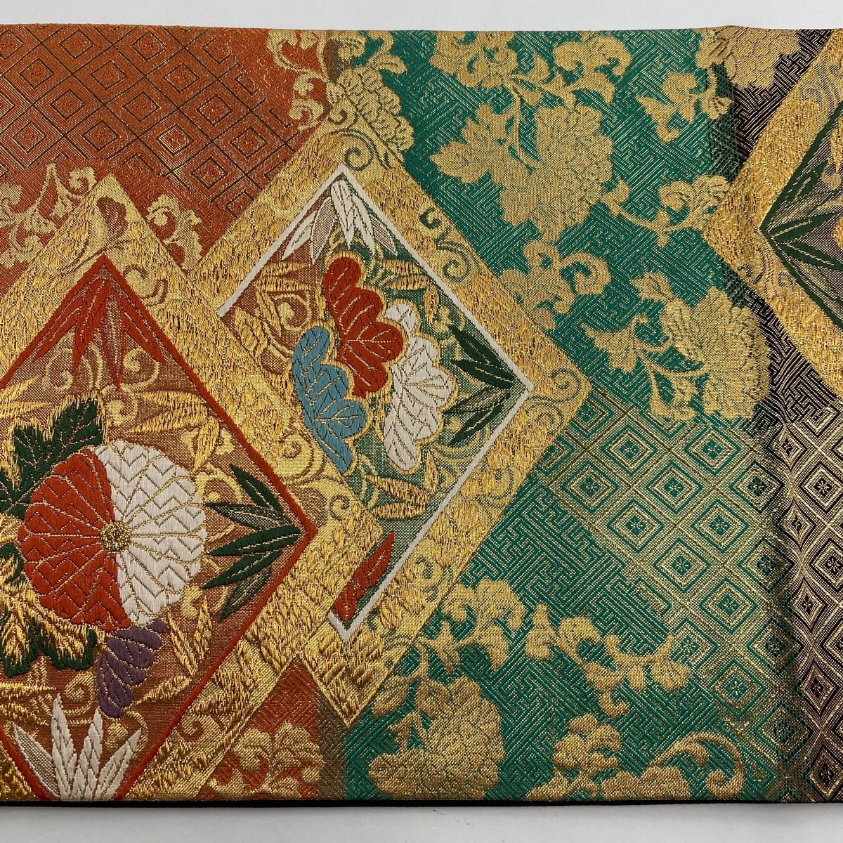【秀品 美品振袖＋袋帯 2点セット】 74－1033 秀品 美品振袖＋袋帯 2点セット】 74－1033