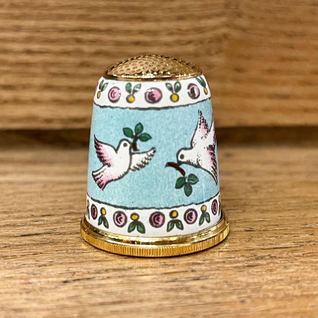 HALCYON DAYS シンブル 指ぬき イングランド製 箱付 指貫 鳥 鳩 HALCYON DAYS シンブル 指ぬき イングランド製 箱付 指貫 鳥 鳩