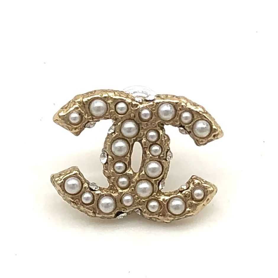 ▽CHANEL/シャネル ココマーク パールピアス A15 片耳のみ ライン 