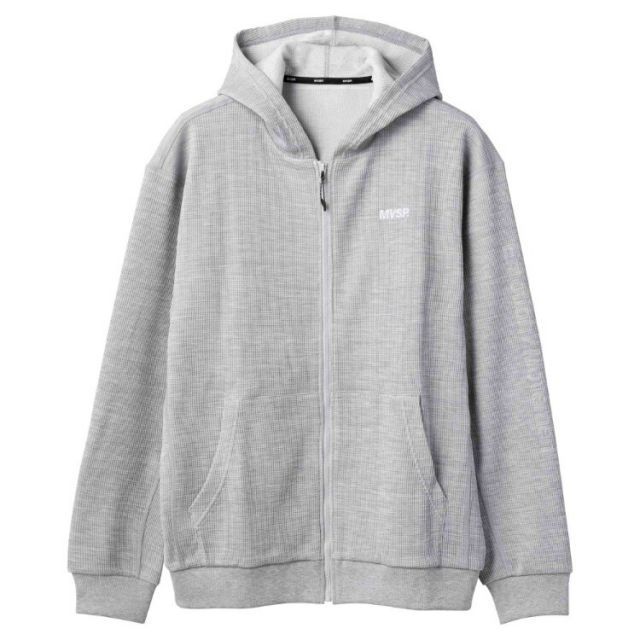 DESCENTE デサント S.F.TECH ソフトワッフル フルジップフーディー グレー杢 Oサイズ DMMVJC22 GYM | スポーツ ウエア 服 衣類 機能性 トップス アウター 長袖 ロングスリーブ 素材 ストレッチ性 快適 