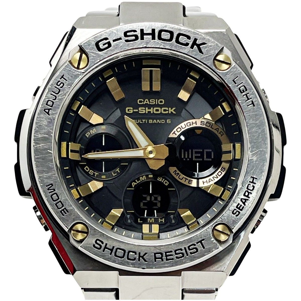 ☆☆CASIO カシオ G-SHOCK G-STEEL GST-W110D-1A9JF シルバー×ブラック 電波ソーラー アナデジ メンズ 腕時計