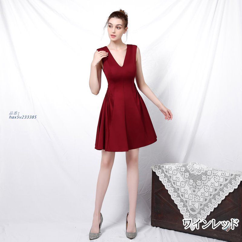 ミニドレス 袖なし