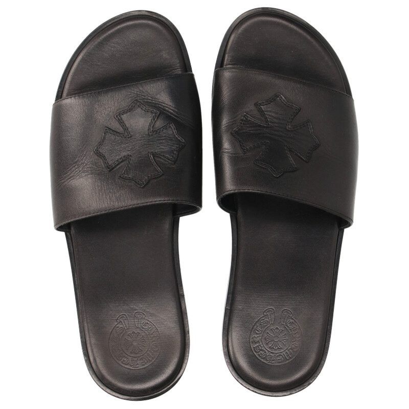 専用出品クロムハーツ CHプラスパッチ ハラコレザーサンダル 新品 未使用品 Chrome Hearts - クロムハーツ CH SLIDE LEATHER CHプラスパッチ