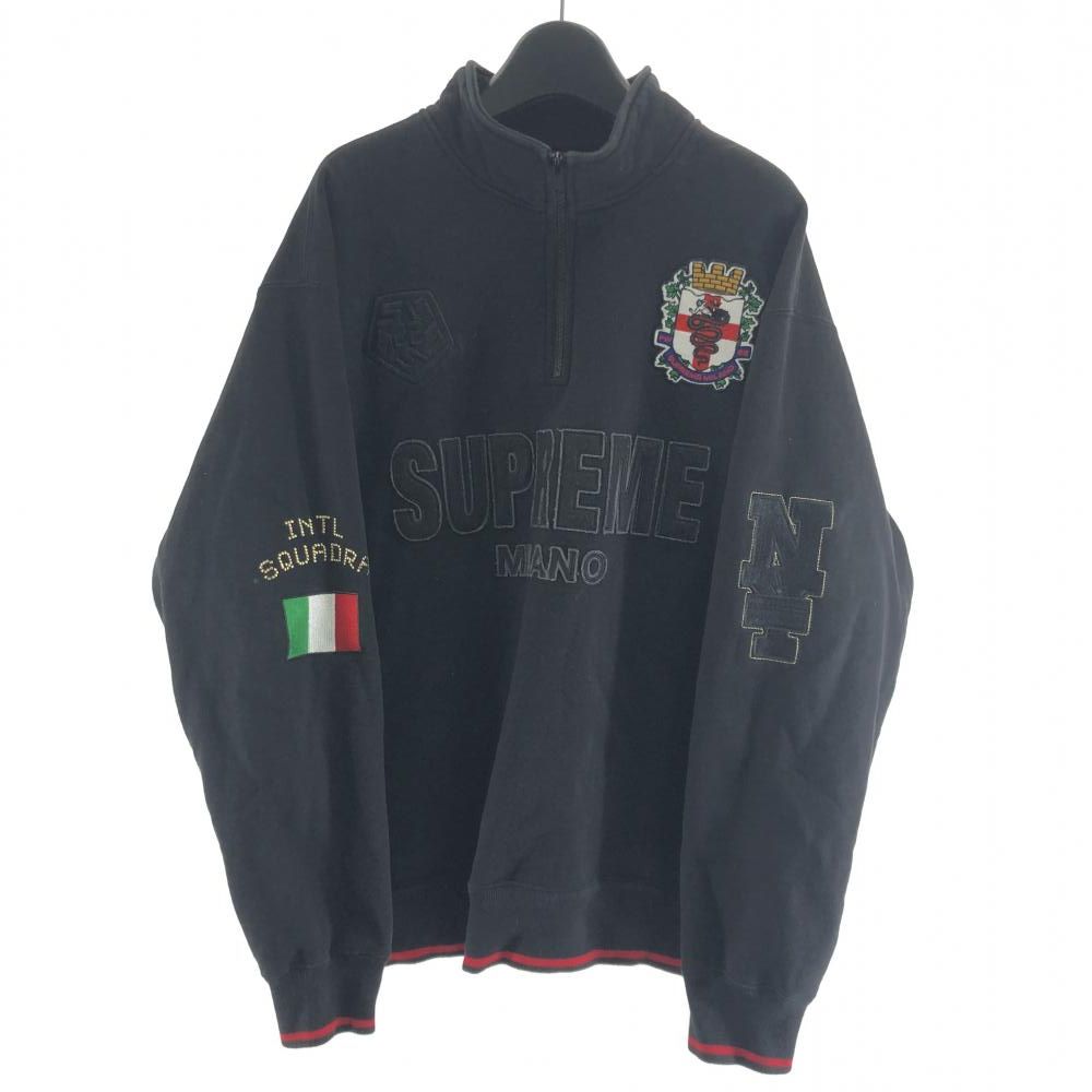 【】Supreme 22AW Milano Half Zip Pullover サイズM ブラック シュプリーム[17]