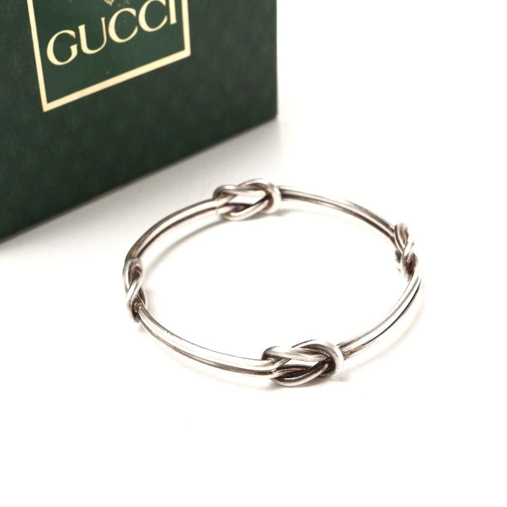 OLD GUCCI グッチ ヴィンテージ バングル Knot ノット ブレスレット925 ブランド古着 RA4402