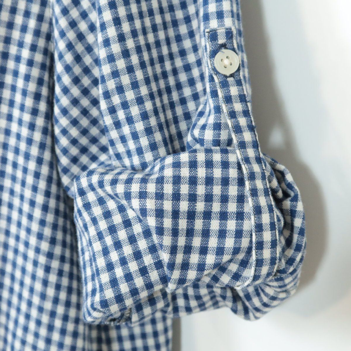 新品✨ ピンクハウス ピコフリル ロング シャツワンピース ギンガムチェック 青 新品✨ ピンクハウス ピコフリル ロング シャツワンピース