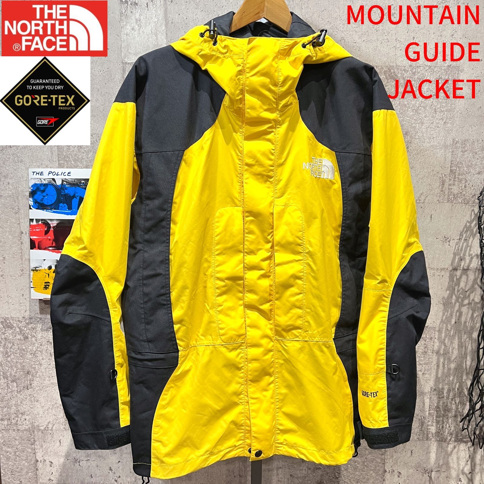 ノースフェイス ゴアテックス MOUNTAIN GUIDE JACKET 黄黒 M マウンテンガイドジャケット イエロー GORE-TEX