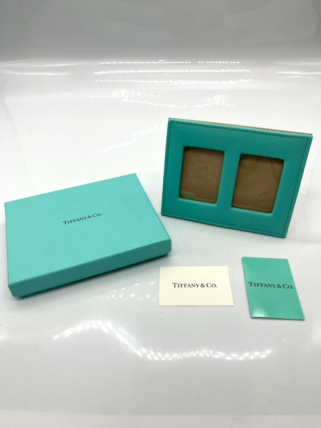 TIFFANY ティファニー 写真立て フォトフレーム レザー