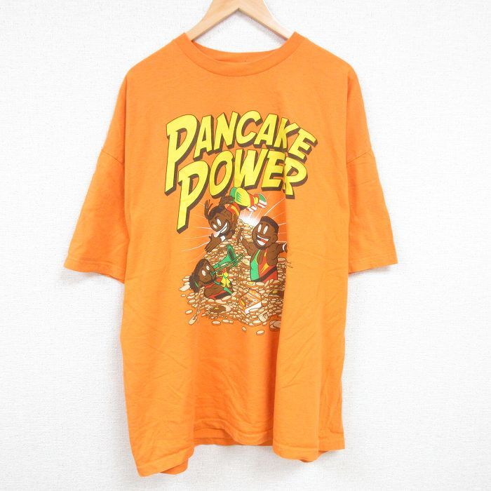 XL/古着 半袖 Tシャツ メンズ ワールドプロレスリング ニューデイ 大きいサイズ ロング丈 コットン クルーネック オレンジ 24jul12 中古