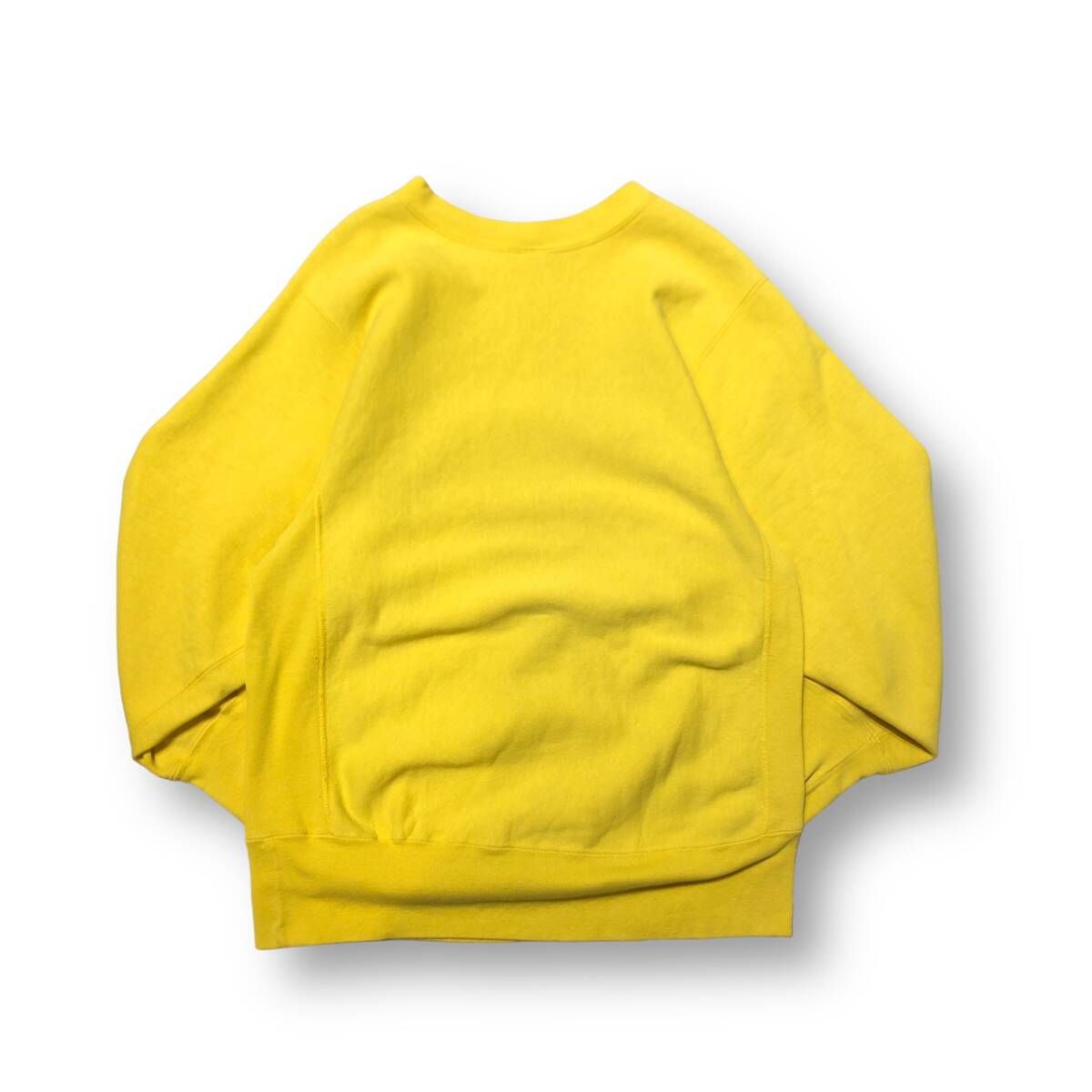 90s Champion REVERSE WEAVE 目無し 刺繍タグ スウェット イエロー L 