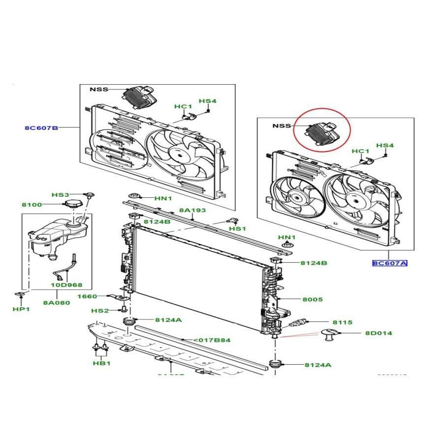 ランドローバー 電動ファンモジュール DISCOVERY SPORT 2015 RANGE ROVER EVOQUE 2012 LR100364 社外品