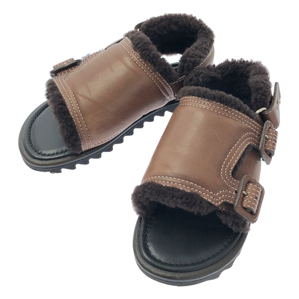 美品】 AURALEE / オーラリー | × FOOT THE COACHER MOUTON SANDALS 