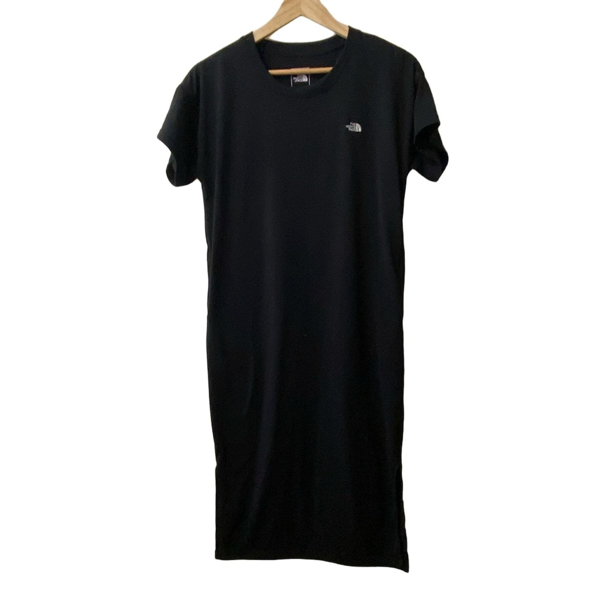 新品THE NORTH FACE ノースフェイス黒半袖ロングワンピース Lサイズ THE NORTH FACE(ノースフェイス) S/S Onepiece Crew 半袖