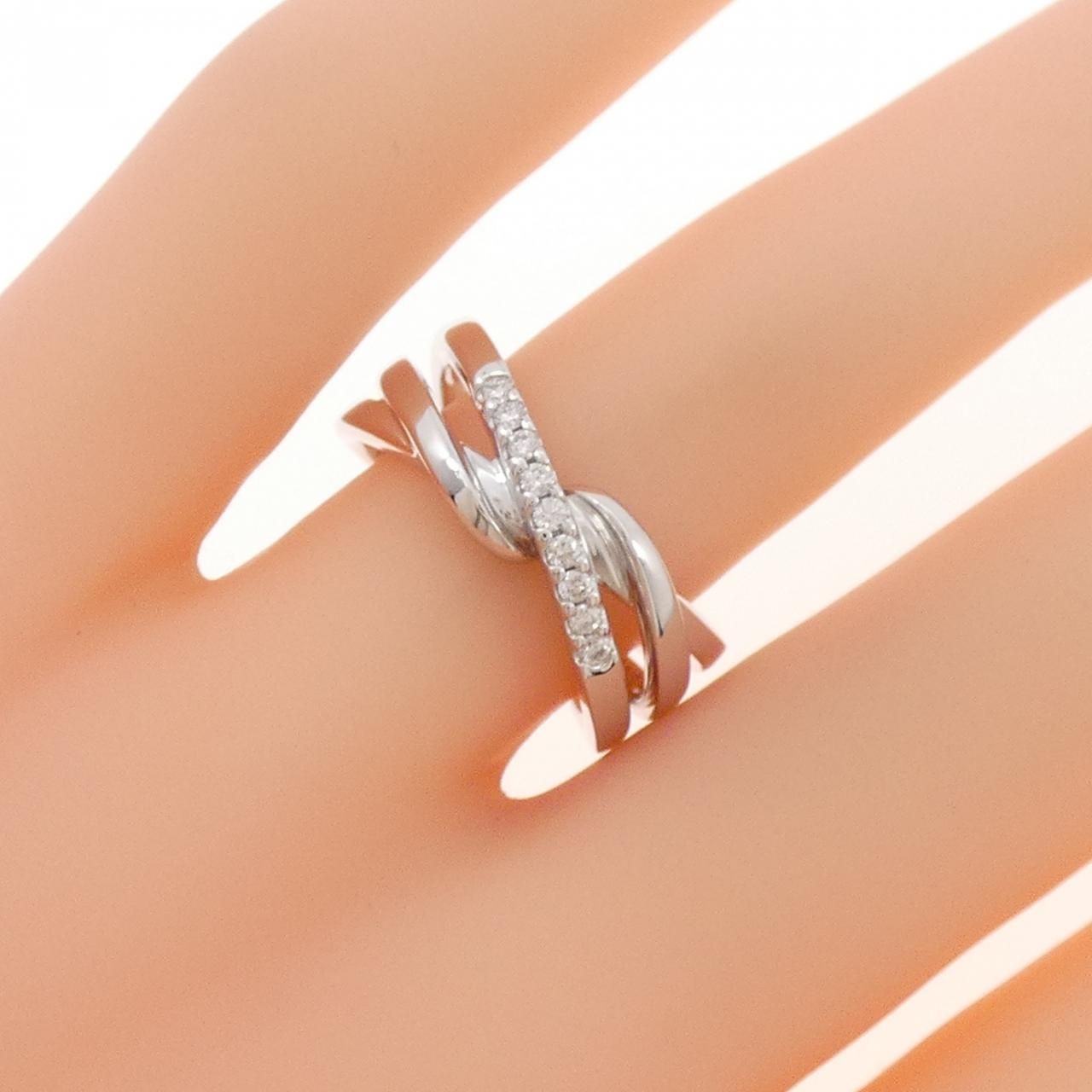 【極美品】　ヴァンドーム青山　K18PG ダイヤモンドリング　0.23カラット K18PG ダイヤモンド0.080CT フラワーモチーフリング | ヴイエー ヴァン