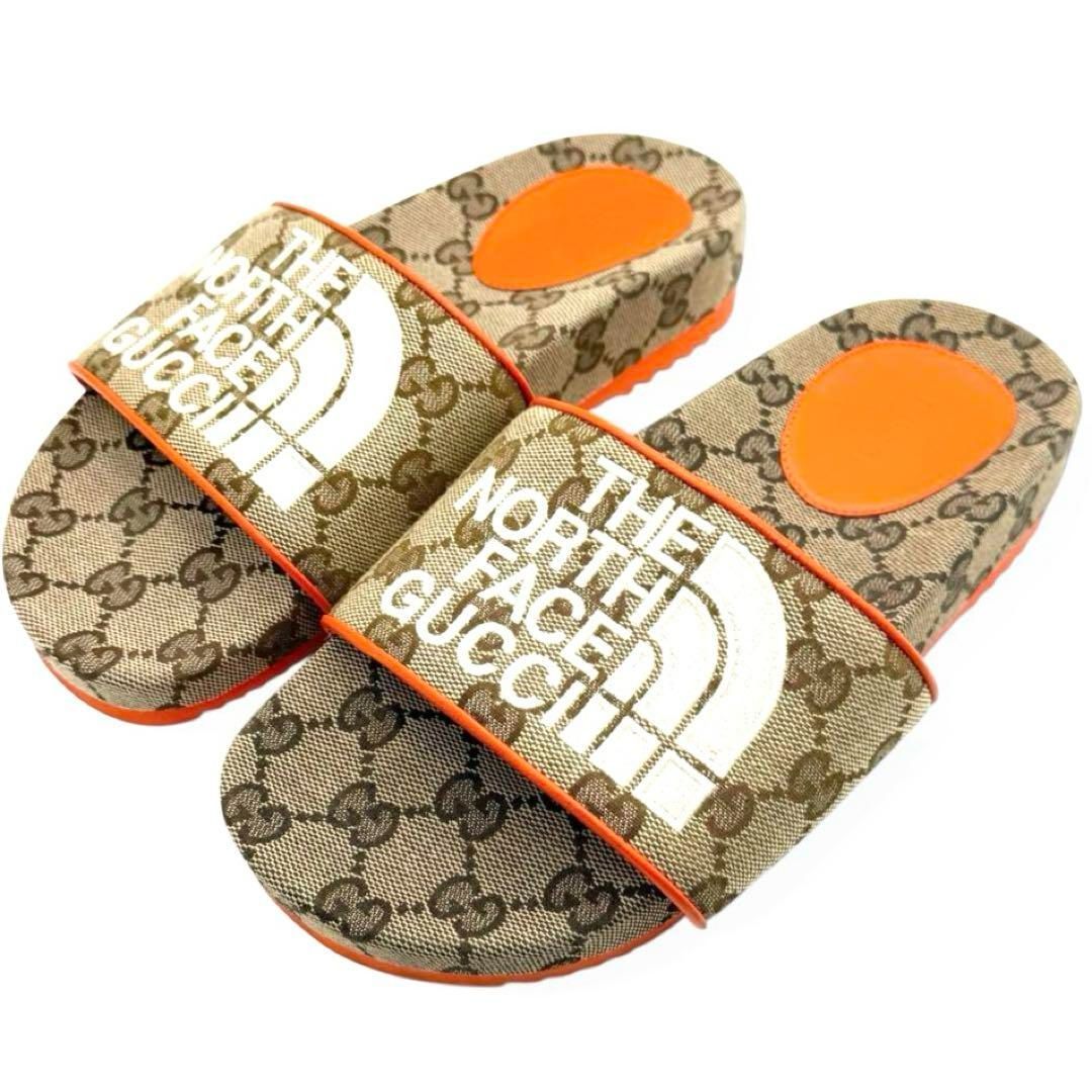 グッチ ノースフェイス コラボ サンダル GGキャンバス サイズ35 4054