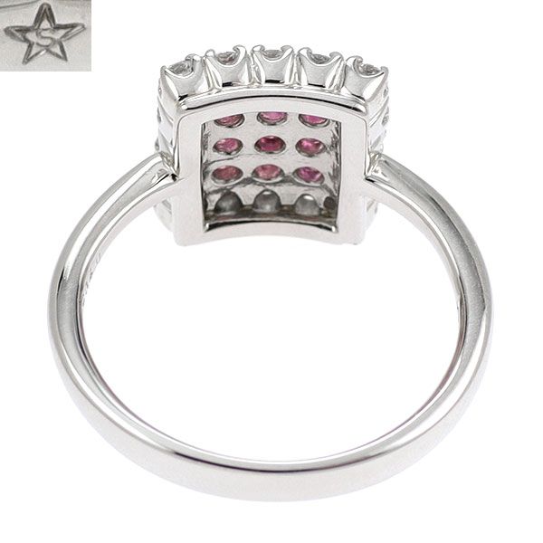 GINZA TANAKA/田中貴金属 Pt900 ピンク サファイア ダイヤモンド