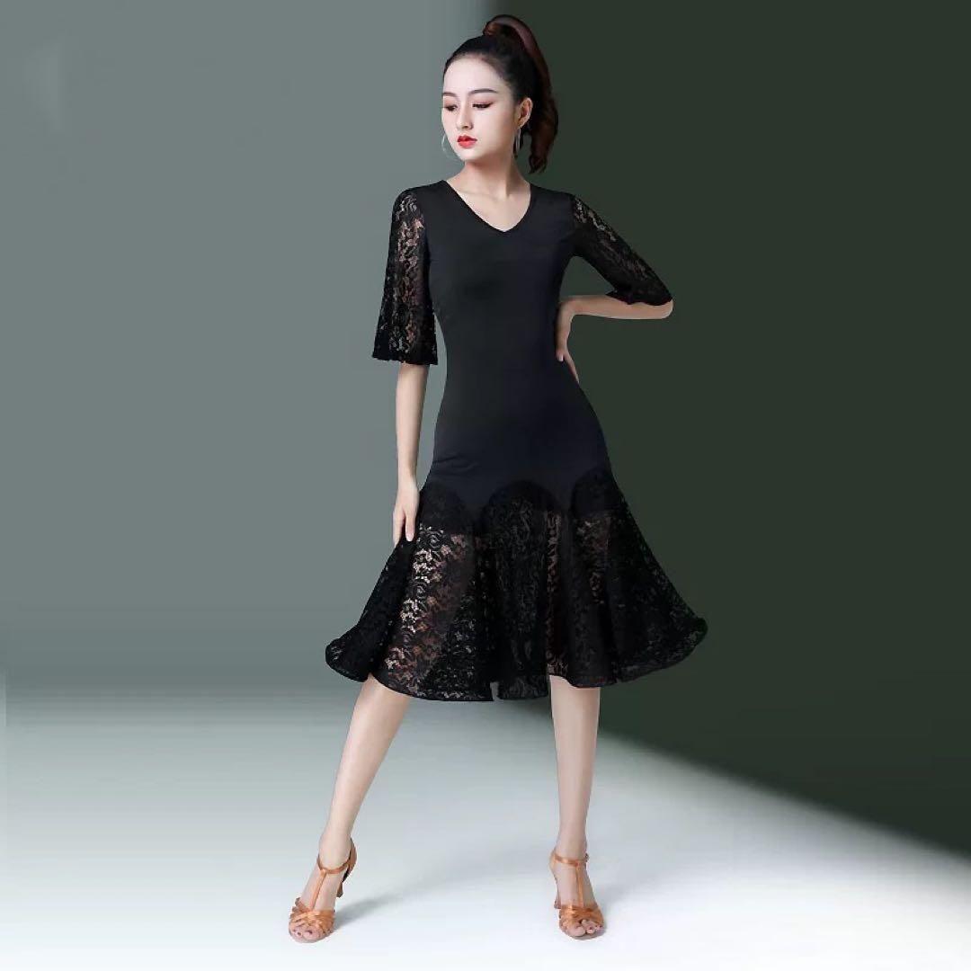 新品未使用 ロングワンピース ダンス練習着 スタンダード、ラテン兼用