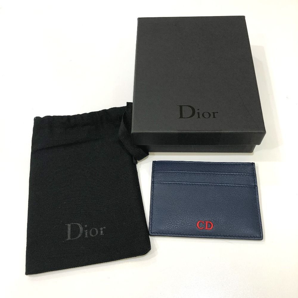 ディオール・オム CD ロゴ 名刺 パスケース カードケース レザー
